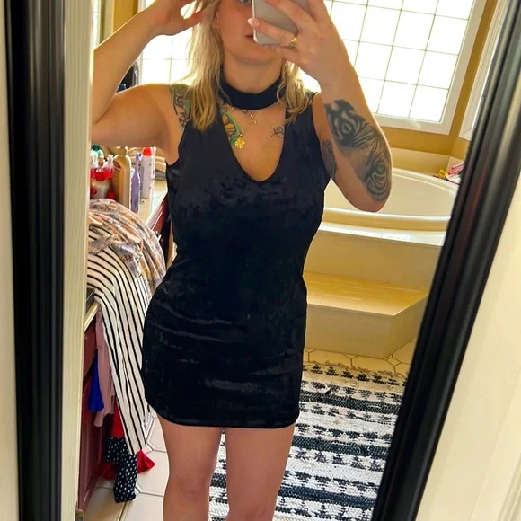 ambiance black dress Ambiance | Dresses | Black Velvet Dress Size M